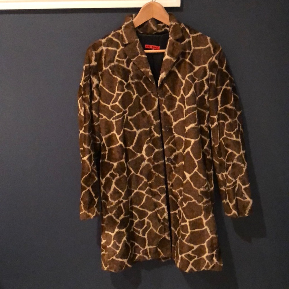 Faux fur blazer